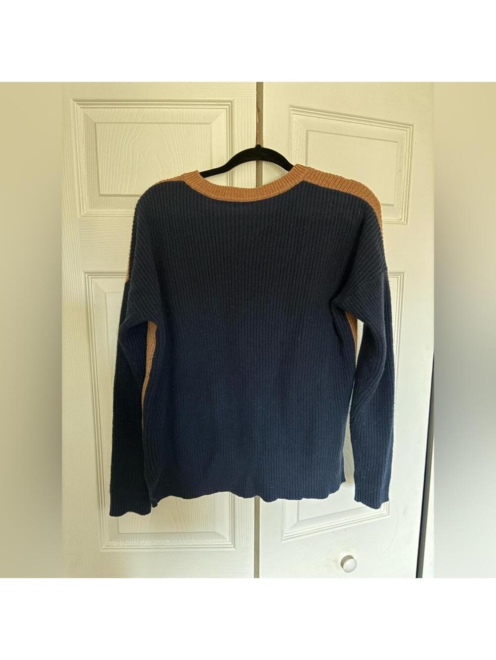 Madewell Camel and Navy Knit Sweater - Picture 2 of 3